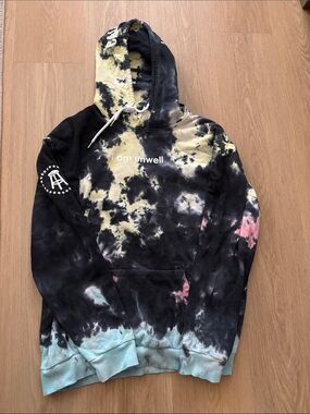 Barstool 'I Am Unwell' Tie-Dye Hoodie - Black, Yellow, Blue